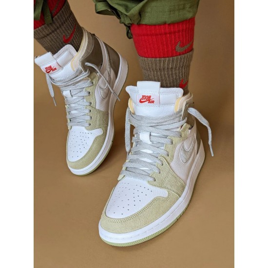 Air Jordan 1 High Zoom Air Cmft Olive Aura CT0979-102 Bílý/Šedáheather-Olive/Aura-hnědožlutý