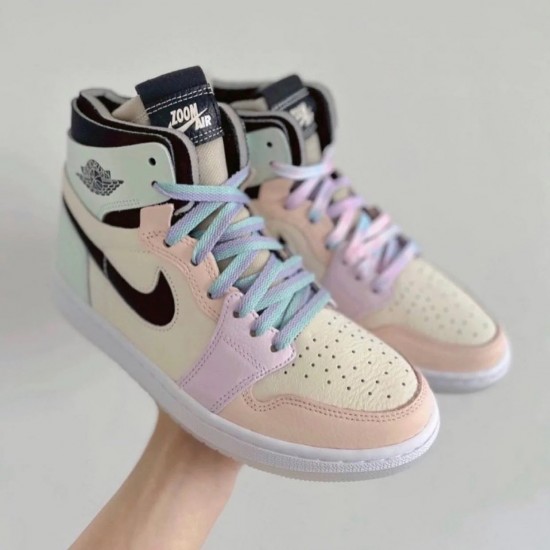 Air Jordan 1 High Zoom Cmft Easter CT0979-101 Bílý/Šedá Heather-Olive hnědožlutý Will