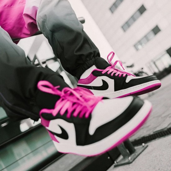 Air Jordan 1 Low Černá Active Fuchsie CK3022-005 Černá/Černá-On Fushsia