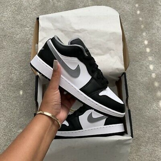 Air Jordan 1 Low Černá Bílý Particle Šedá 553558-040 Černá/Particlegray-Bílý