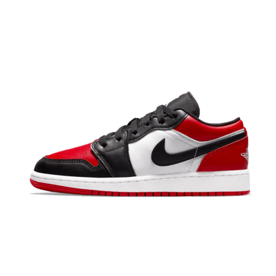 Air Jordan 1 Low Bred Toe (2021) 553560-612/553558-612 Červené/Černá/Bílý