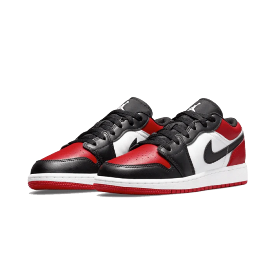 Air Jordan 1 Low Bred Toe (2021) 553560-612/553558-612 Červené/Černá/Bílý