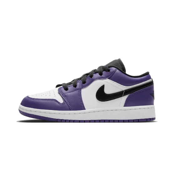 Air Jordan 1 Low Court Nachový 553558-500 Černá-Bílý/Courtpurple