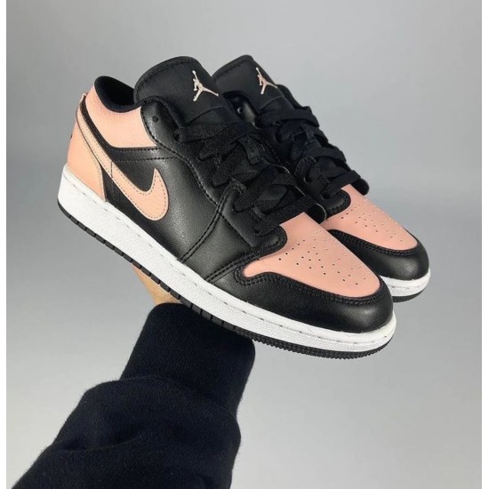 Air Jordan 1 Low Crimson Tint 553558-500 Černá-Bílý/Courtpurple