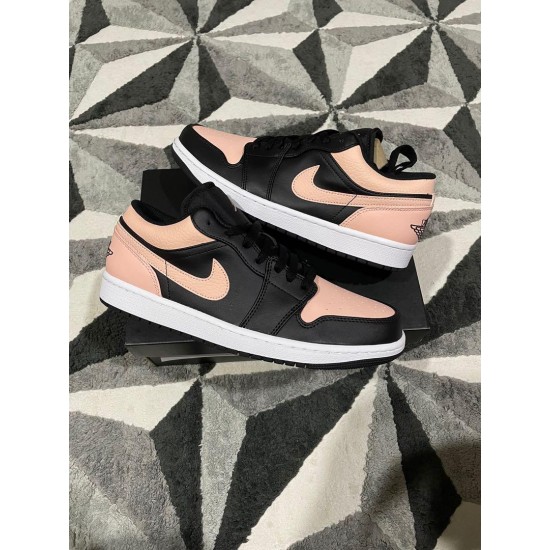 Air Jordan 1 Low Crimson Tint 553558-500 Černá-Bílý/Courtpurple