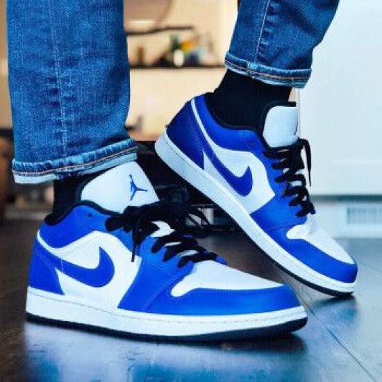 Air Jordan 1 Low Game Royal 553558-124 Bílý/Černá-Royalgame