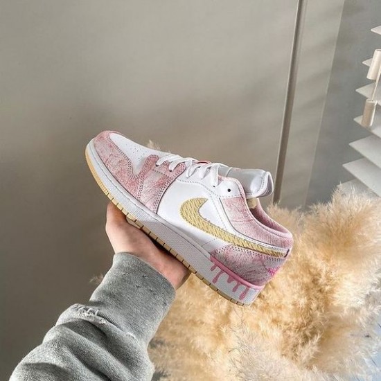 Air Jordan 1 Low Paint Drip DA5551-001 Černá/Metallic Stříbrný/Bílý