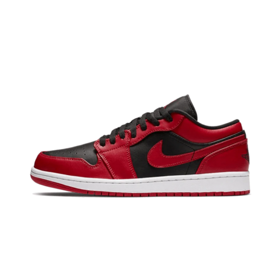 Air Jordan 1 Low Reverse Bred 553558-606 Červenégym/Gymblack-Červené-Bílý