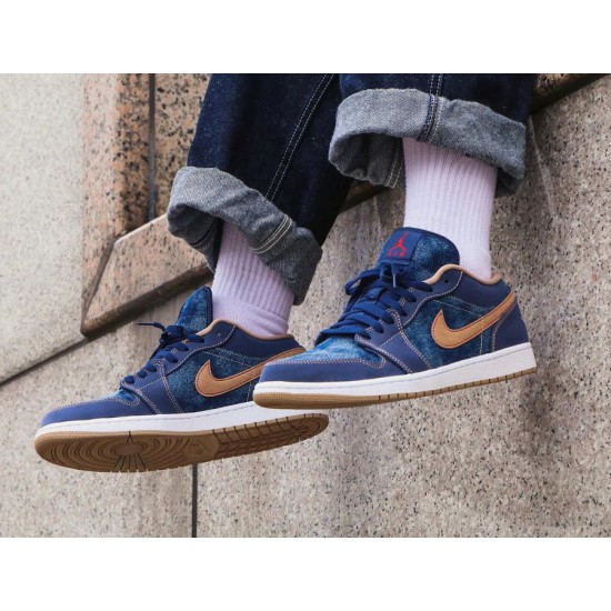 Air Jordan 1 Low Se Denim DH1259-400 Midnightnavy/Universityred/Bílý