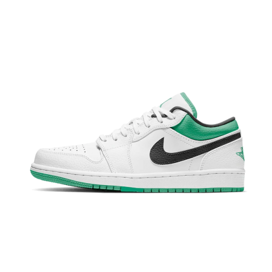 Air Jordan 1 Low Bílý Lucky Zelená Černá 553558-129 Bílý/Lucky Zelená-Černá