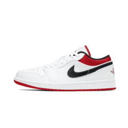 Air Jordan 1 Low Bílý University Červené Černá 553558-118 Bílý/University Červené-Černá