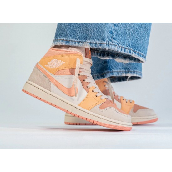 Air Jordan 1 Mid Apricot Oranžovýý DH4270-800 Atomic Oranžovýý/Apricot Agate/Terra Blush