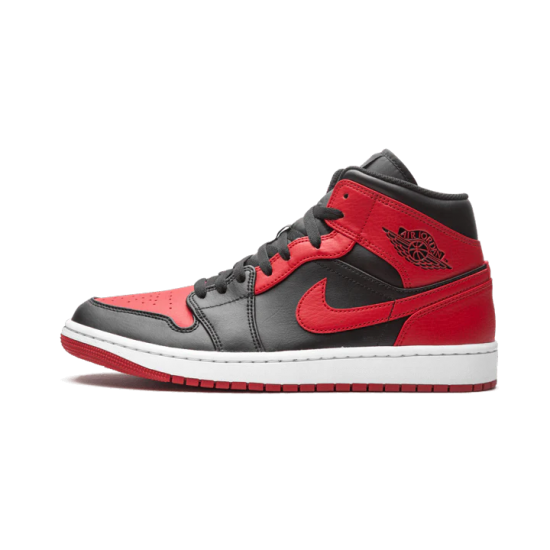 Air Jordan 1 Mid Banned (2020) 554724-074 Černá/University Červené-Černá-Bílý