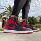 Air Jordan 1 Mid Banned (2020) 554724-074 Černá/University Červené-Černá-Bílý