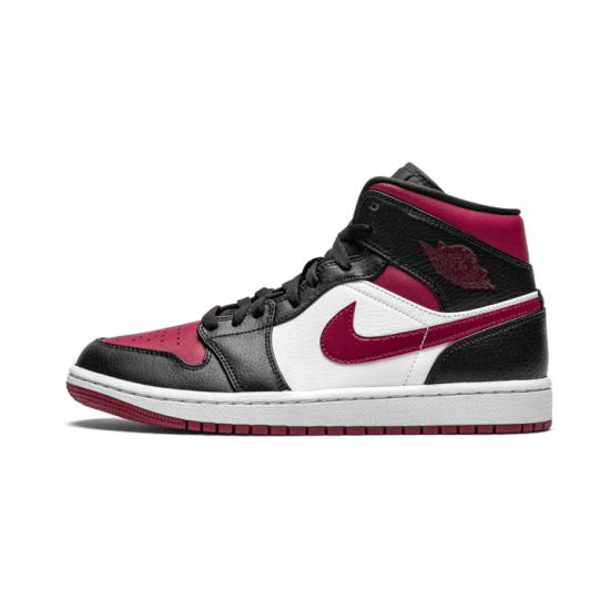 Air Jordan 1 Mid Bred Toe 554724-066 Černá/Gymred-Bílý