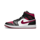 Air Jordan 1 Mid Bred Toe 554724-066 Černá/Gymred-Bílý