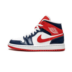 Air Jordan 1 Mid Champ Colors BQ6472-104 Bílý/Modrý-Bílý 