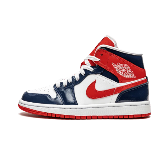 Air Jordan 1 Mid Champ Colors BQ6472-104 Bílý/Modrý-Bílý