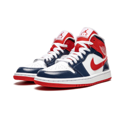 Air Jordan 1 Mid Champ Colors BQ6472-104 Bílý/Modrý-Bílý 