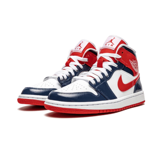 Air Jordan 1 Mid Champ Colors BQ6472-104 Bílý/Modrý-Bílý