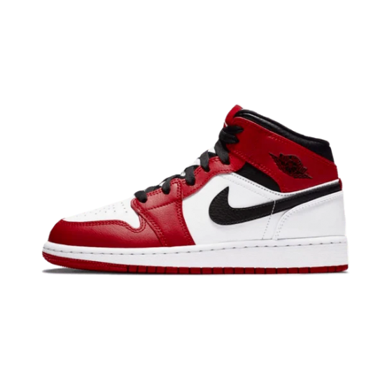 Air Jordan 1 Mid Chicago Bílý 554725-173 Bílý/Gym-Červené/Černá