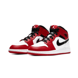 Air Jordan 1 Mid Chicago Bílý 554725-173 Bílý/Gym-Červené/Černá 