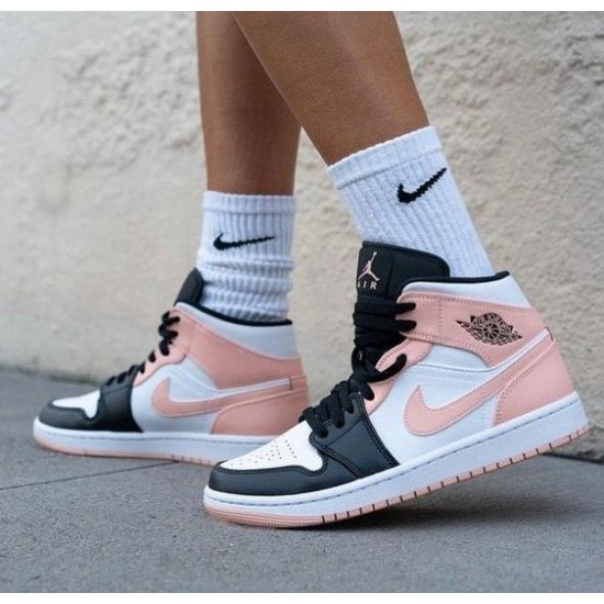 Air Jordan 1 Mid Crimson Tint 554724-133 Crimson Tint/Bílý-Černá