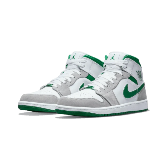 Air Jordan 1 Mid Šedá Zelená DC7294-103 Bílý/Pine Zelená/Šedá