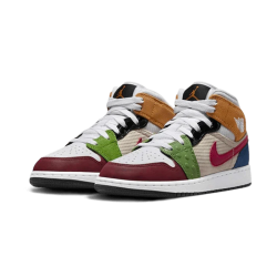 Air Jordan 1 Mid Gs Patchwork DR6957-100 