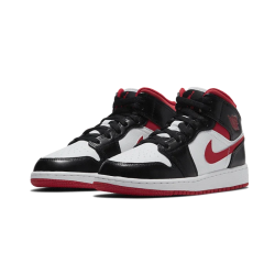 Air Jordan 1 Mid Gym Červené Černá Bílý 554724-122 Bílý/Gym Červené-Černá 