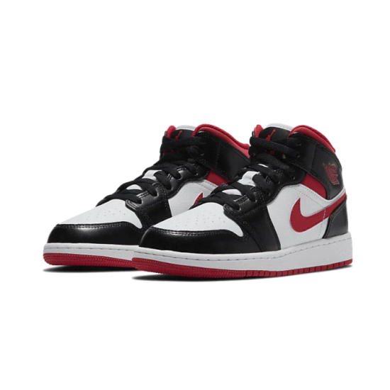 Air Jordan 1 Mid Gym Červené Černá Bílý 554724-122 Bílý/Gym Červené-Černá