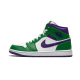 Air Jordan 1 Mid Incredible Hulk 554724-300 Aloeverde/Courtpurple-Bílý