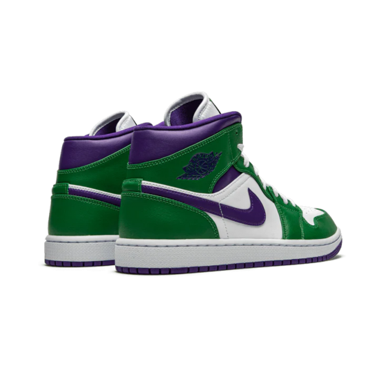 Air Jordan 1 Mid Incredible Hulk 554724-300 Aloeverde/Courtpurple-Bílý