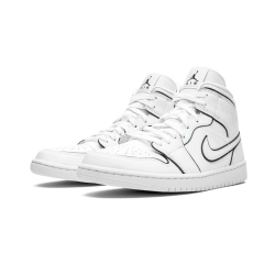 Air Jordan 1 Mid Iridescent Reflective Bílý  