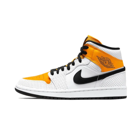 Air Jordan 1 Mid Laser Oranžovýý BQ6472-107 Bílý/Laserorange/Černá