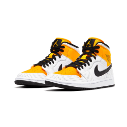 Air Jordan 1 Mid Laser Oranžovýý BQ6472-107 Bílý/Laserorange/Černá