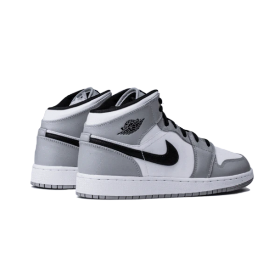 Air Jordan 1 Mid Light Smoke Šedá 554725-092 Light Smoke Šedá/Černá-Bílý