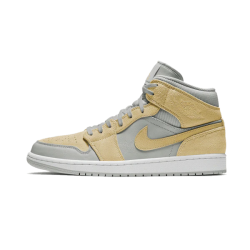 Air Jordan 1 Mid Mixed Textures Žlutý DA4666-001 Šedá Fog/Lemon Wash-Bílý