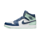 Air Jordan 1 Mid Mystic Navy Mint Foam 554724-413 Mystic Navy/Mint Foam-Bílý