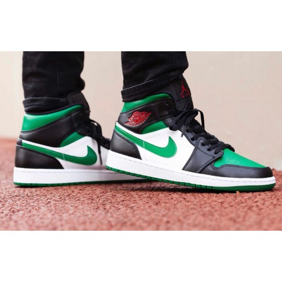 Air Jordan 1 Mid Pine Gree 554725-067 Pinegreen/Bílý-Černá-Universityred