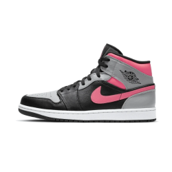 Air Jordan 1 Mid Růžový Shadow 554724-059 Černá/Hot Punch-Light Smoke Šedá 