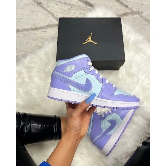 Air Jordan 1 Mid Nachový Aqua 554725-500 Nachový/Aqua-Bílý