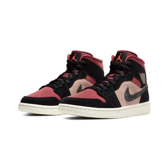 Air Jordan 1 Mid Se Canyon DD1666-100 Bílý/Růžový/Žlutý/Zelená