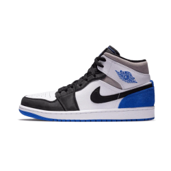 Air Jordan 1 Mid Se Game Royal 852542-102 Černá/Bílý-Game Royal 