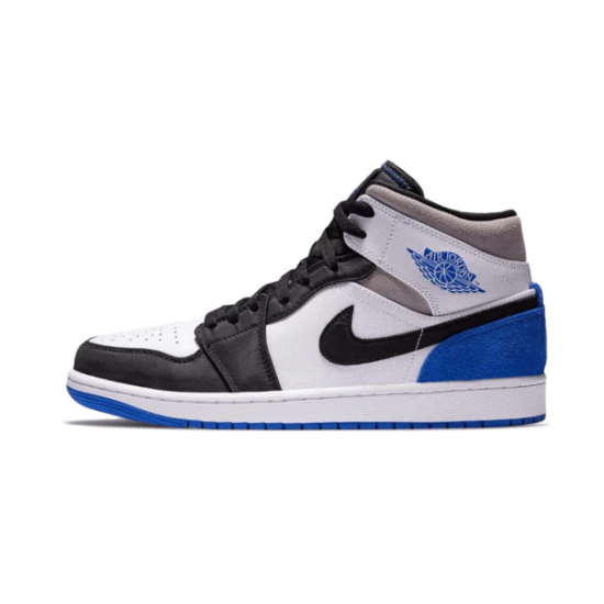 Air Jordan 1 Mid Se Game Royal 852542-102 Černá/Bílý-Game Royal