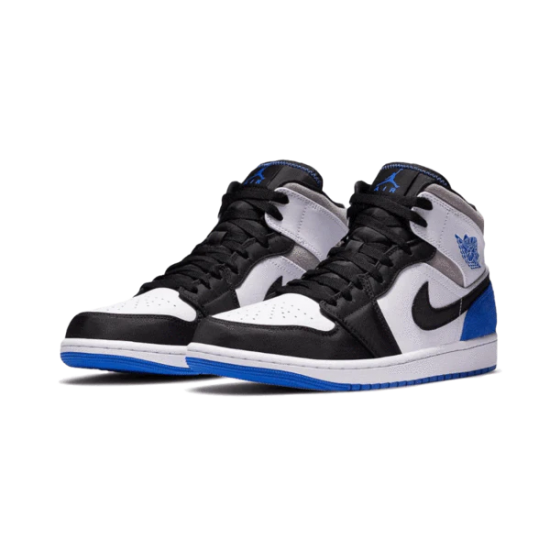 Air Jordan 1 Mid Se Game Royal 852542-102 Černá/Bílý-Game Royal