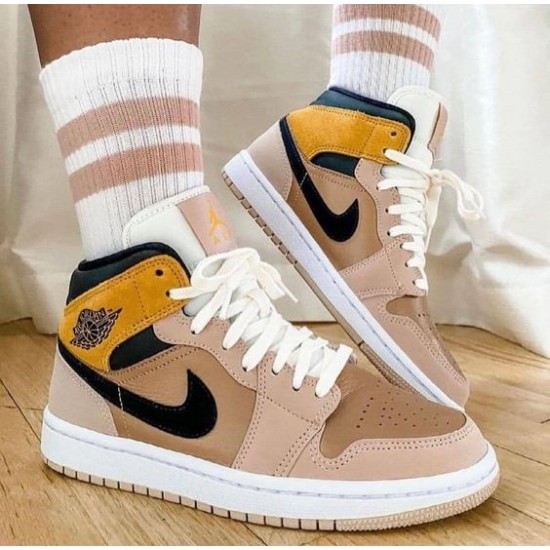 Air Jordan 1 Mid Se Particle Béžový DD2224-200 Particlebeige/Černá-Metallicredbronze