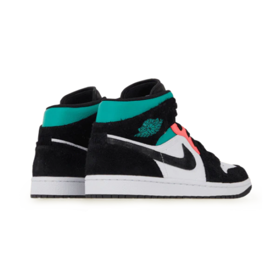 Air Jordan 1 Mid Se South Beach 852542-116 Bílý/Černá-Růžový-Zelená