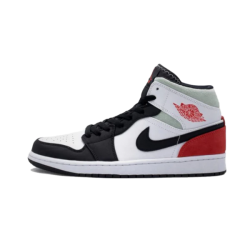 Air Jordan 1 Mid Se Union Černá Toe 852542-100 Bílý/Černá-Lightsmokegray-Gymred