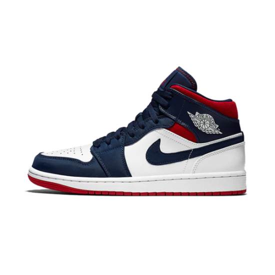 Air Jordan 1 Mid Se Usa 852542-104 Bílý/University Červené